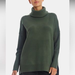 French Connection Dark Green Cowl Turtleneck Size Medium